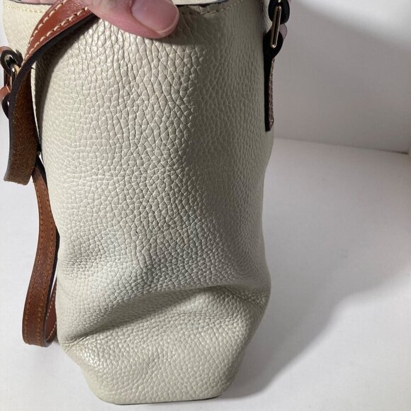Womens‎ Vintage Dooney & Bourke Pebbled Leather Lexington Shoulder Hand Bag Bone - Picture 8 of 11